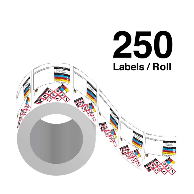 Safety Supply Mart Safety Data Sheet Stickers/MSDS Stickers, 3" x 4", Roll of 250, Tough Tear-Proof, Right To Know- Chemical Identifying and Marking Sticker Decals - Image 3